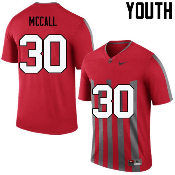 Ohio State Buckeyes #30 Demario McCall Youth Alumni Jersey Throwback